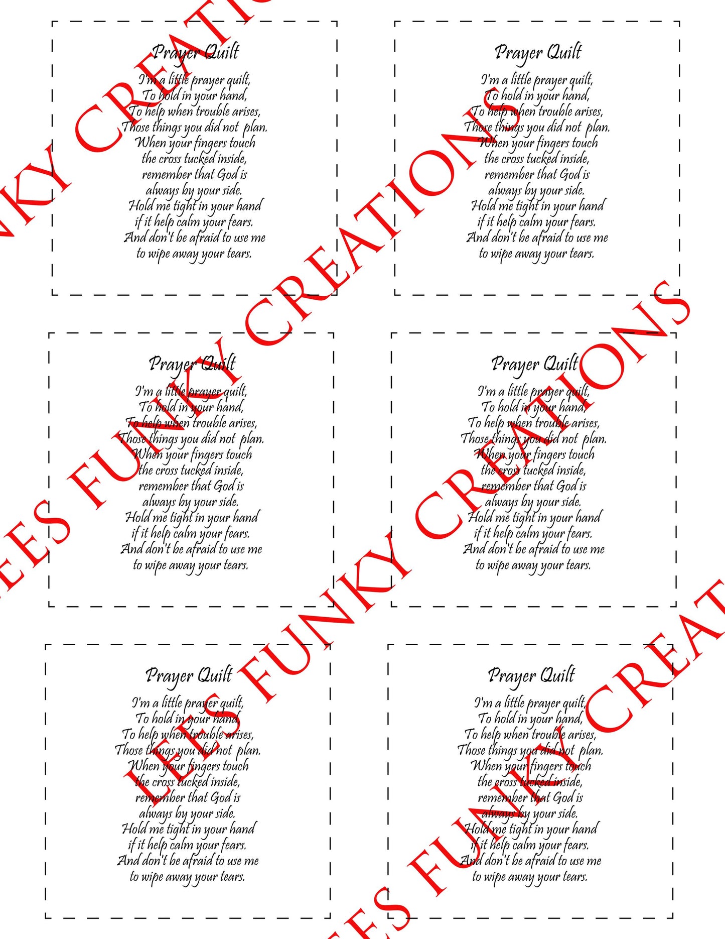 Digital Catholic Pocket Prayer Quilt Quotes-Digital file