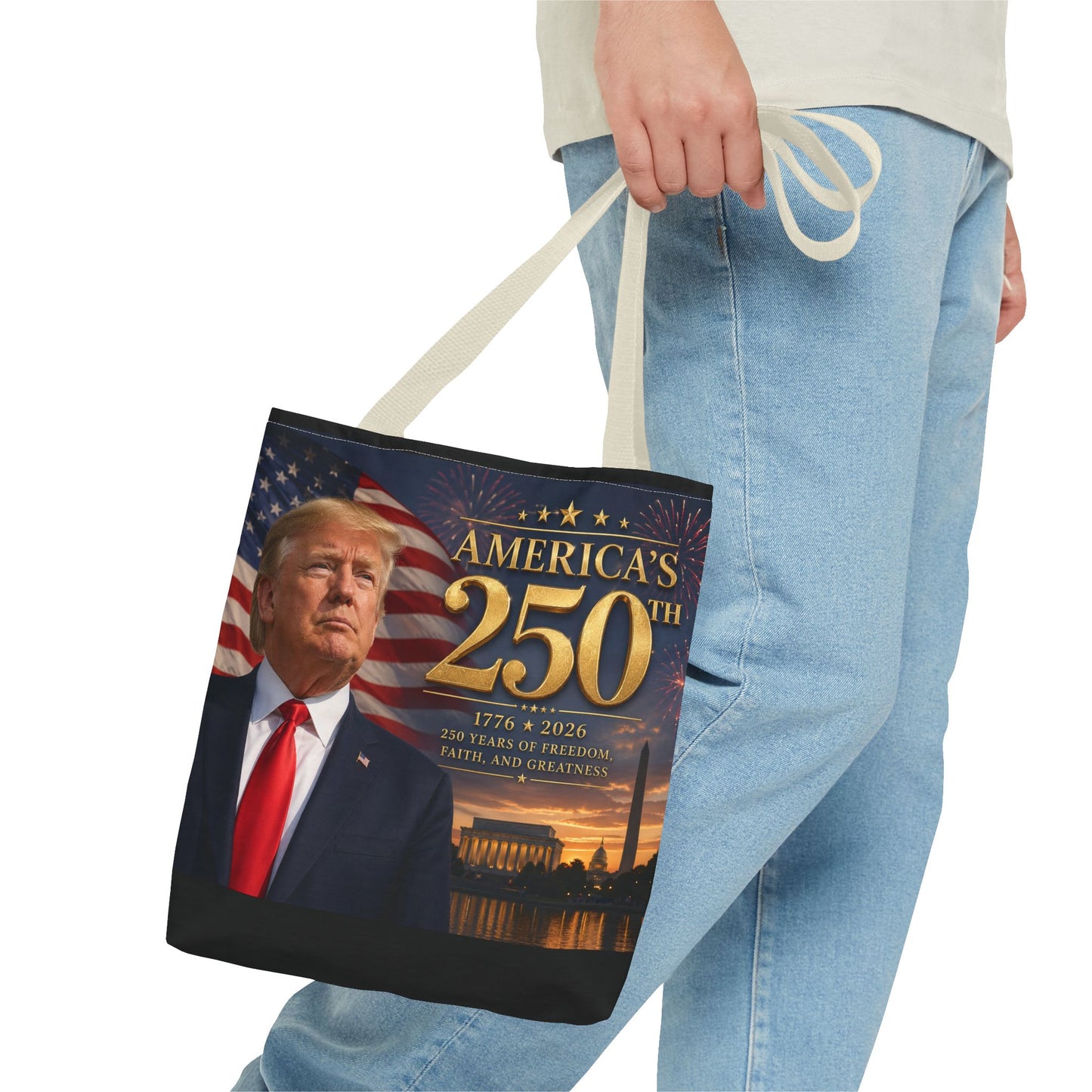 America's 250th Anniversary Tote Bag | 1776-2026 Patriotic Trump