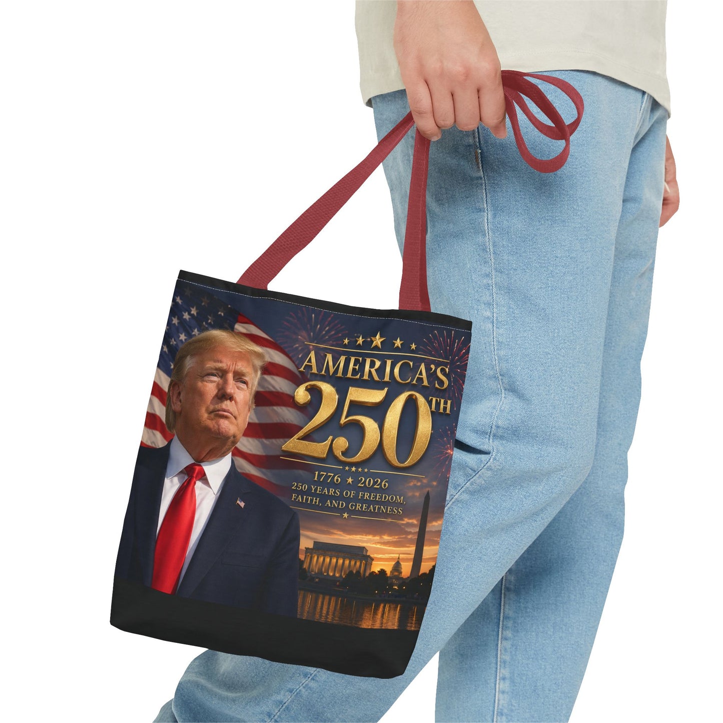 America's 250th Anniversary Tote Bag | 1776-2026 Patriotic Trump