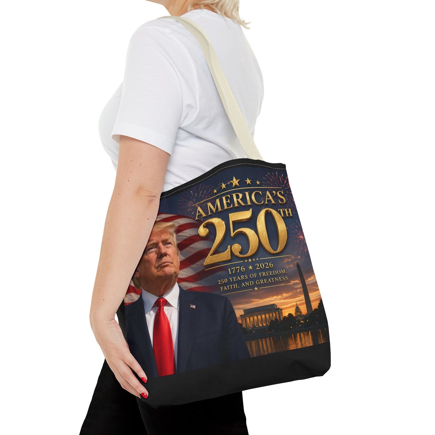 America's 250th Anniversary Tote Bag | 1776-2026 Patriotic Trump