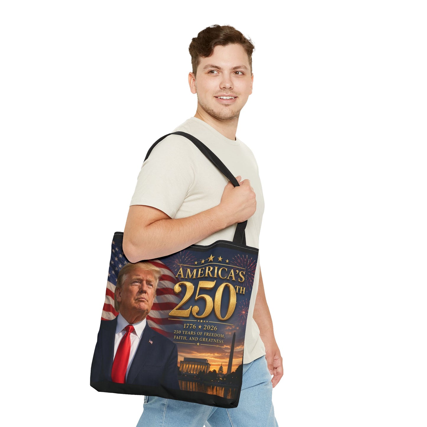 America's 250th Anniversary Tote Bag | 1776-2026 Patriotic Trump