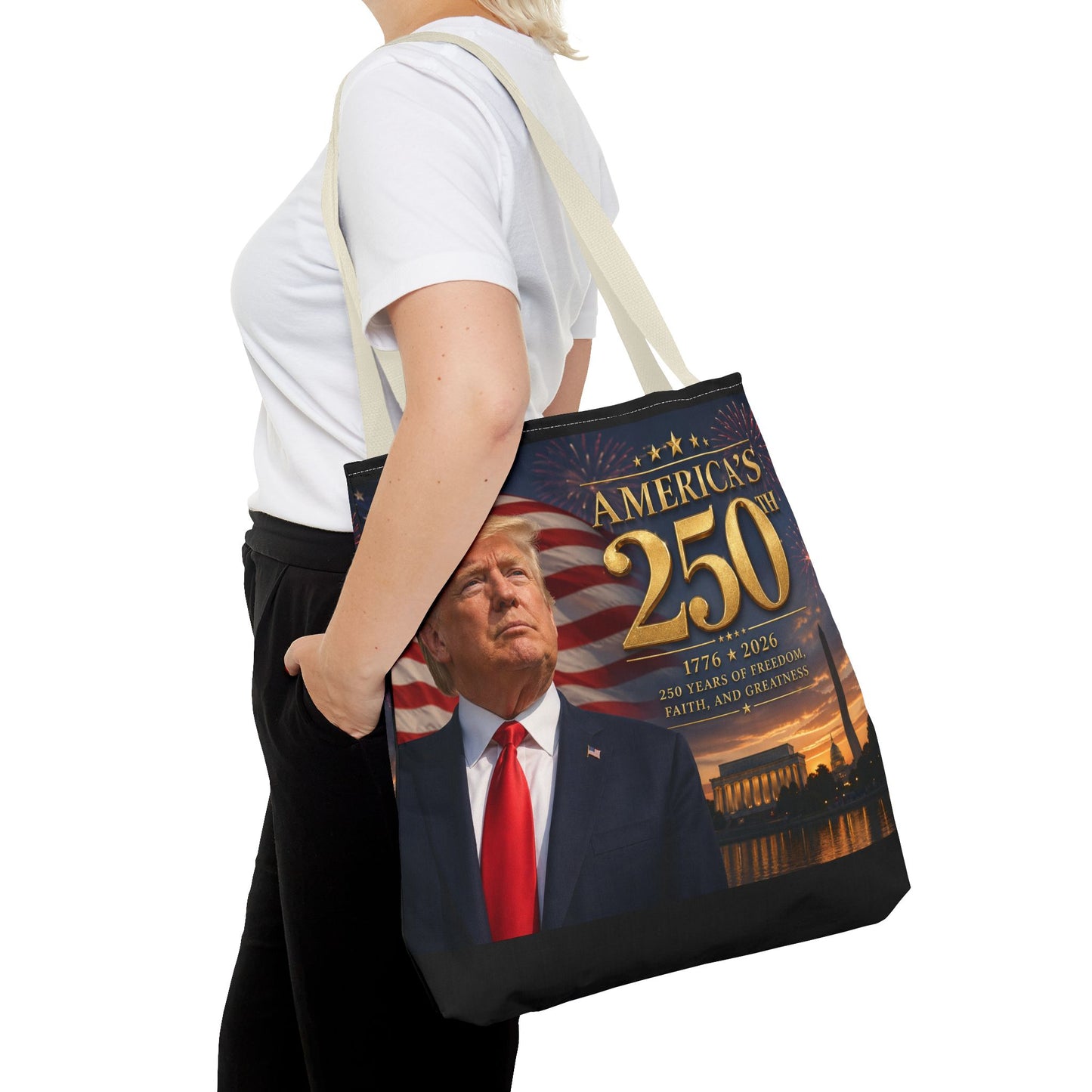 America's 250th Anniversary Tote Bag | 1776-2026 Patriotic Trump