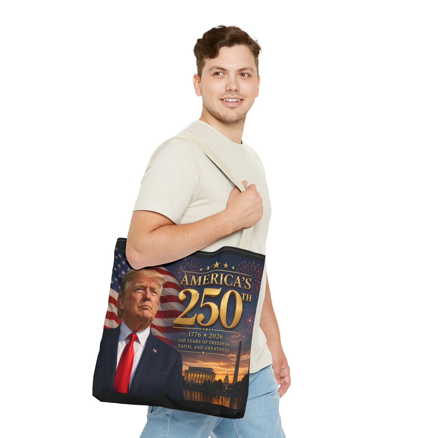 America's 250th Anniversary Tote Bag | 1776-2026 Patriotic Trump