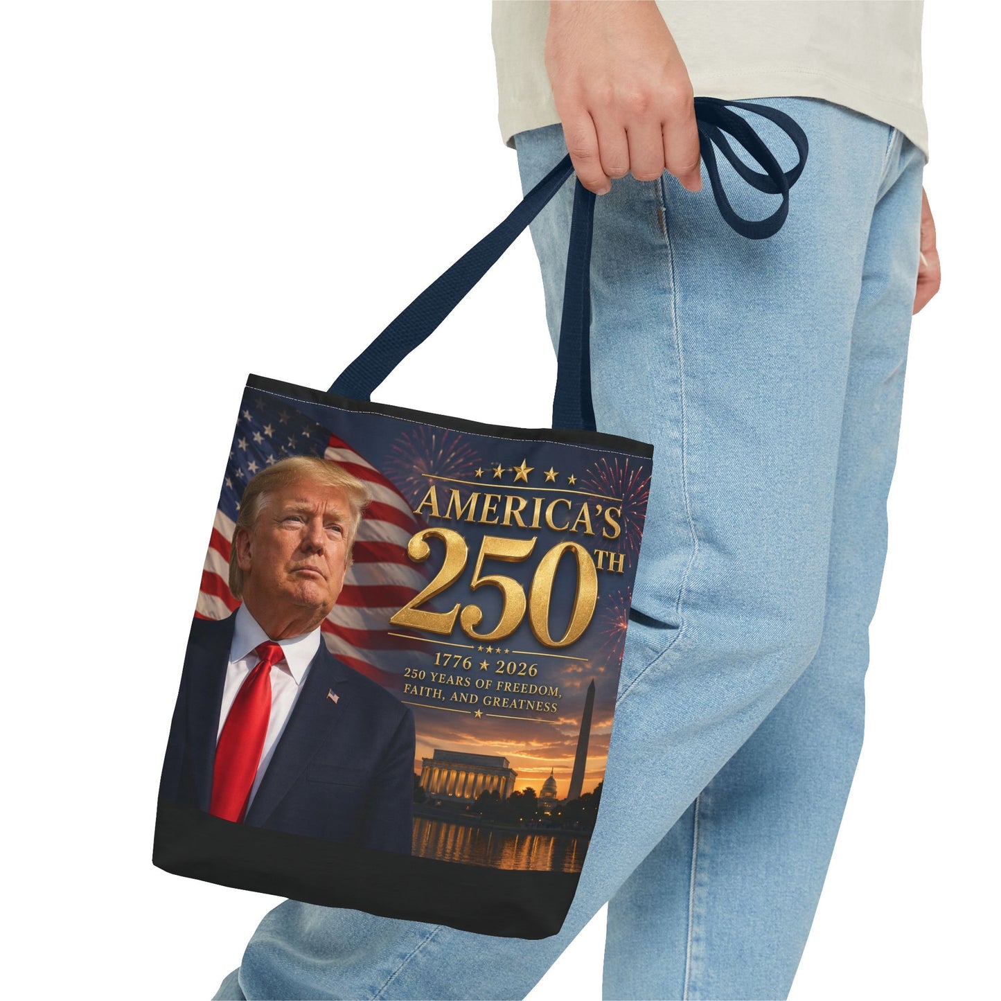 America's 250th Anniversary Tote Bag | 1776-2026 Patriotic Trump