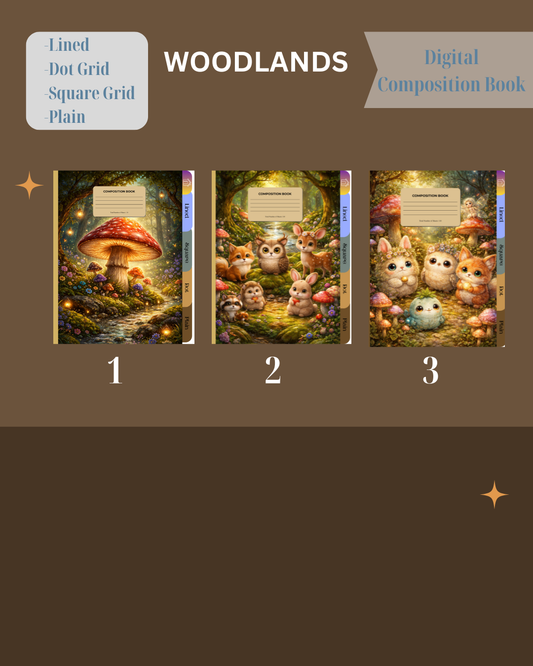 Digital Woodlands Composition Book