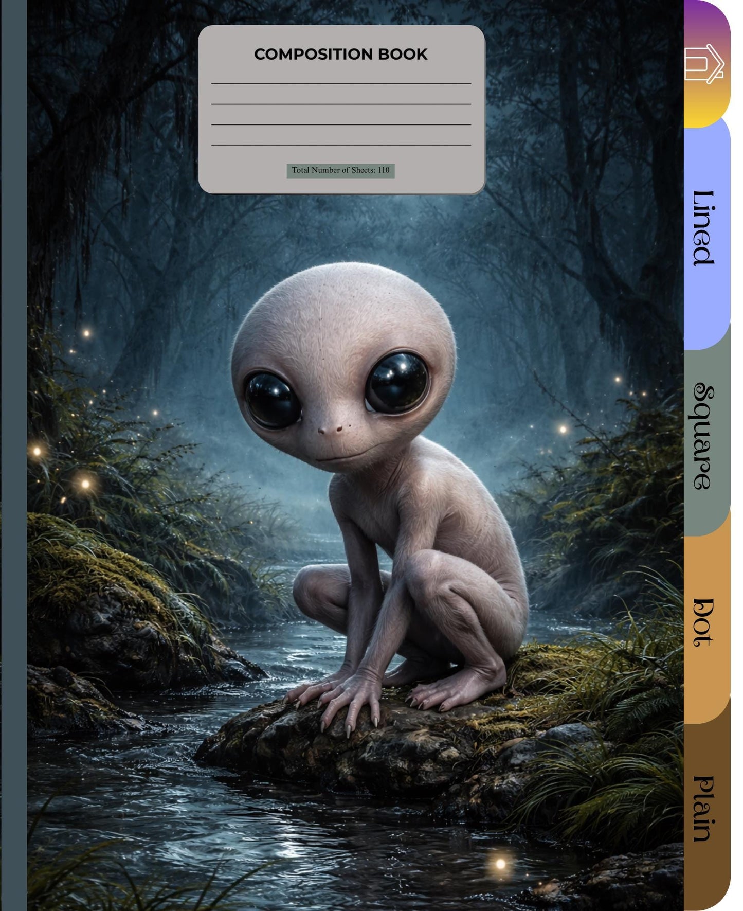 Digital Cryptid Themed Composition Book