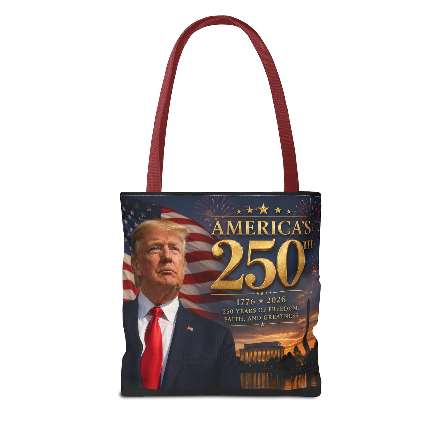 America's 250th Anniversary Tote Bag | 1776-2026 Patriotic Trump