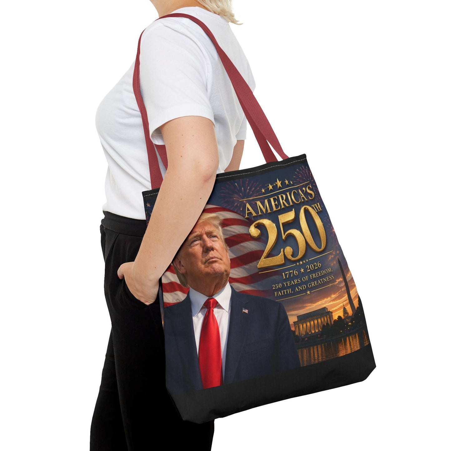 America's 250th Anniversary Tote Bag | 1776-2026 Patriotic Trump