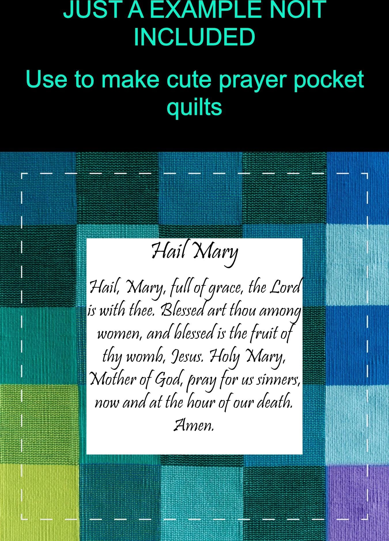 Digital Catholic Pocket Prayer Quilt Quotes-Digital file