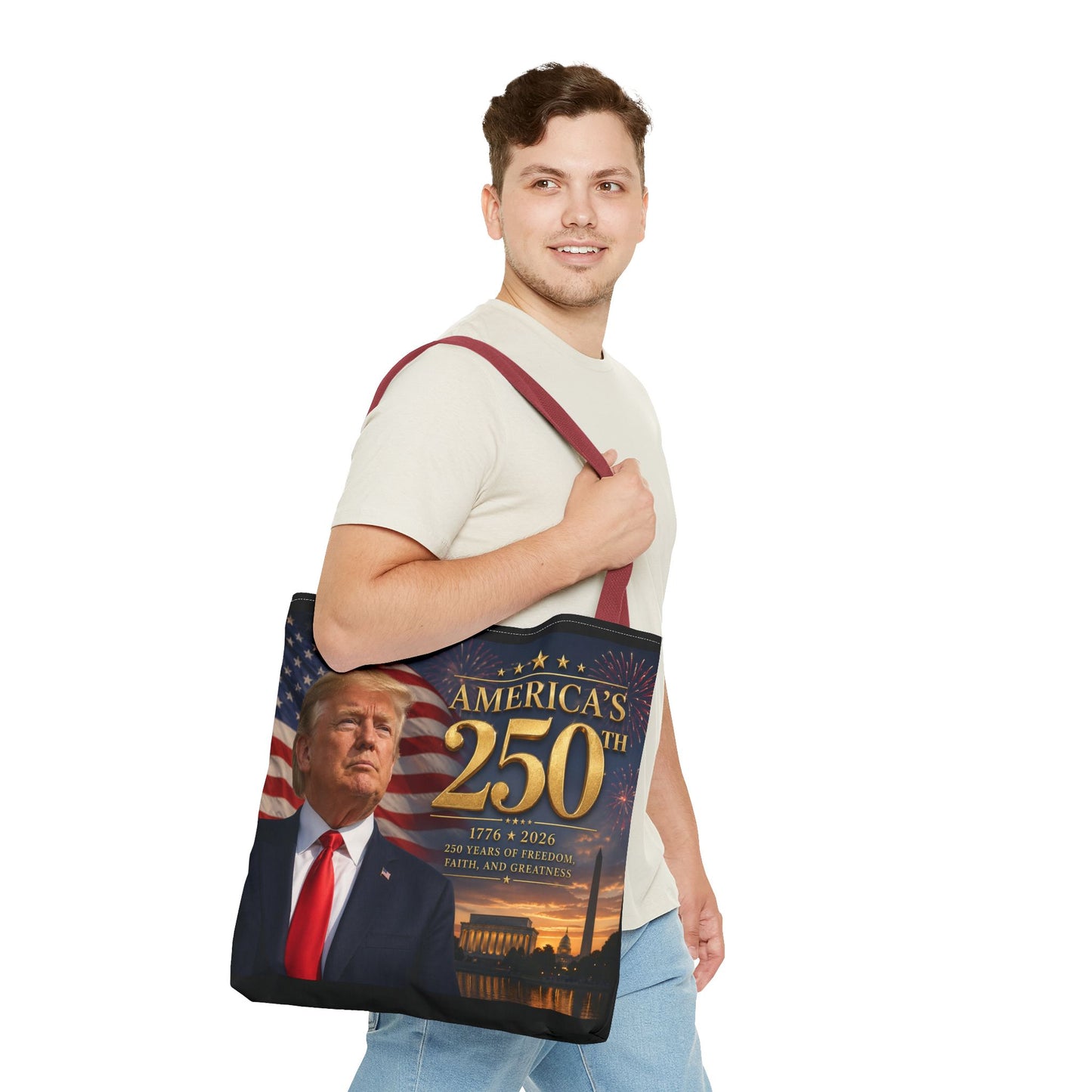 America's 250th Anniversary Tote Bag | 1776-2026 Patriotic Trump