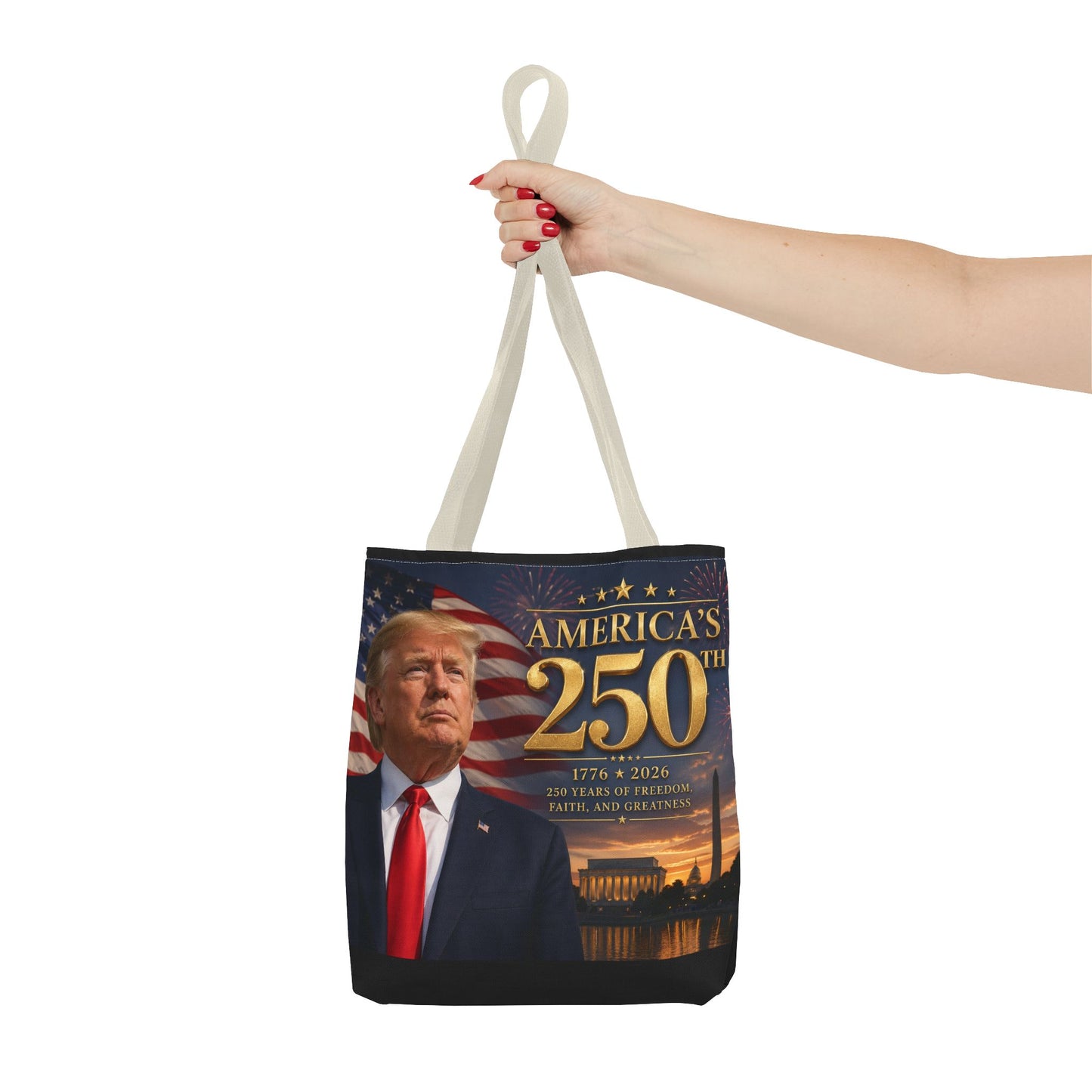 America's 250th Anniversary Tote Bag | 1776-2026 Patriotic Trump