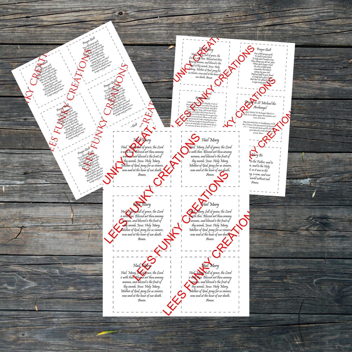 Digital Catholic Pocket Prayer Quilt Quotes-Digital file