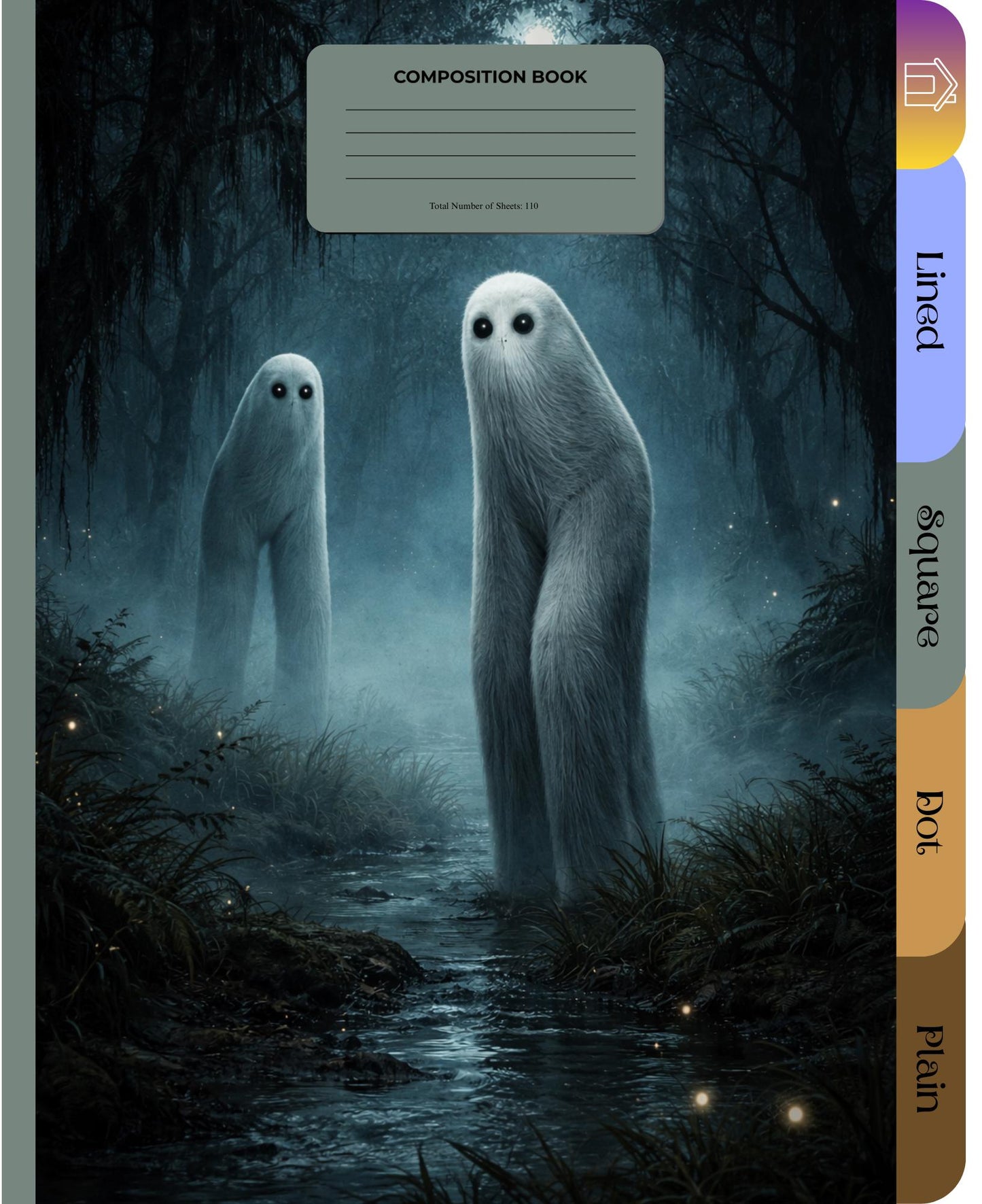 Digital Cryptid Themed Composition Book