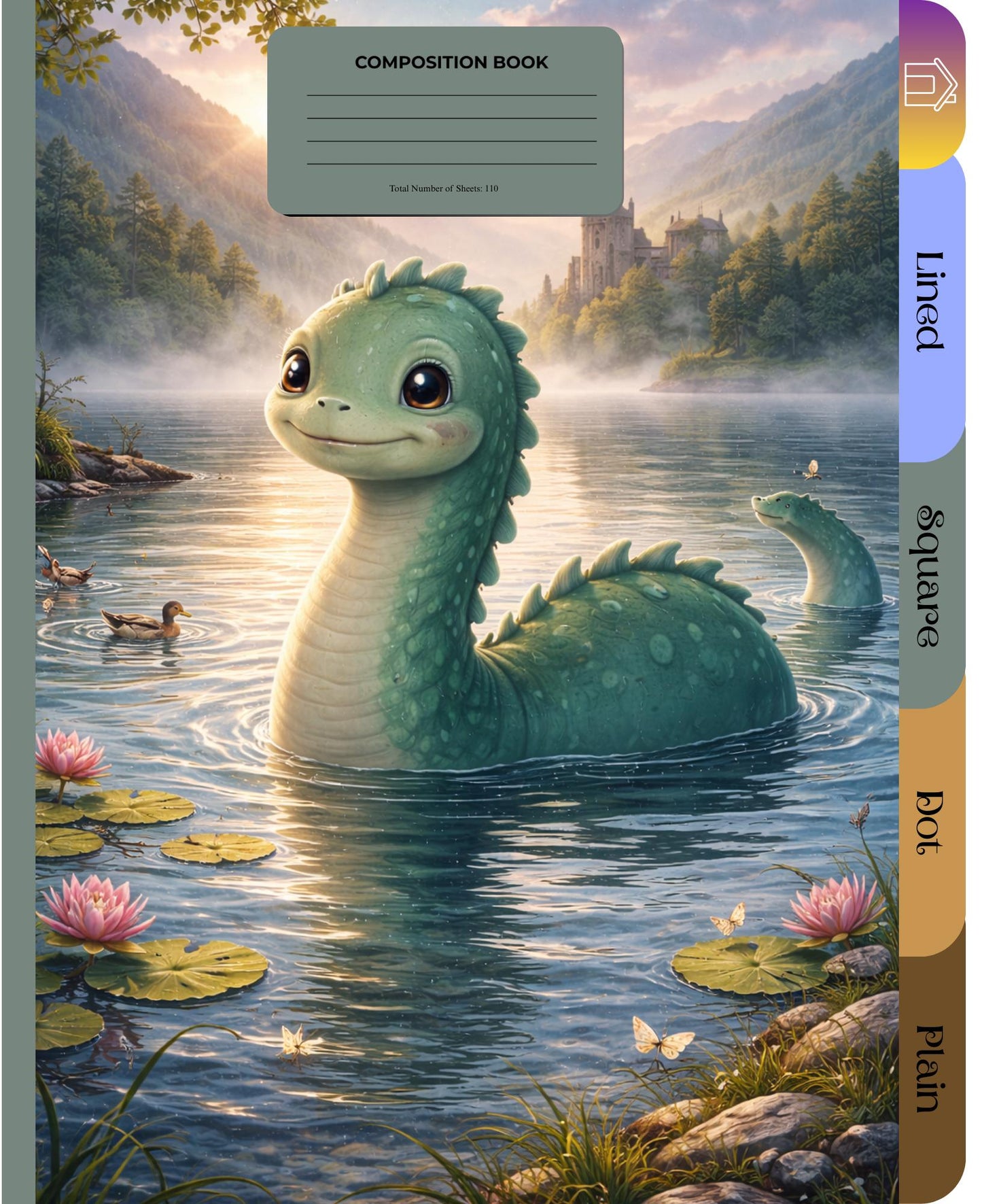 Digital Cryptid Themed Composition Book